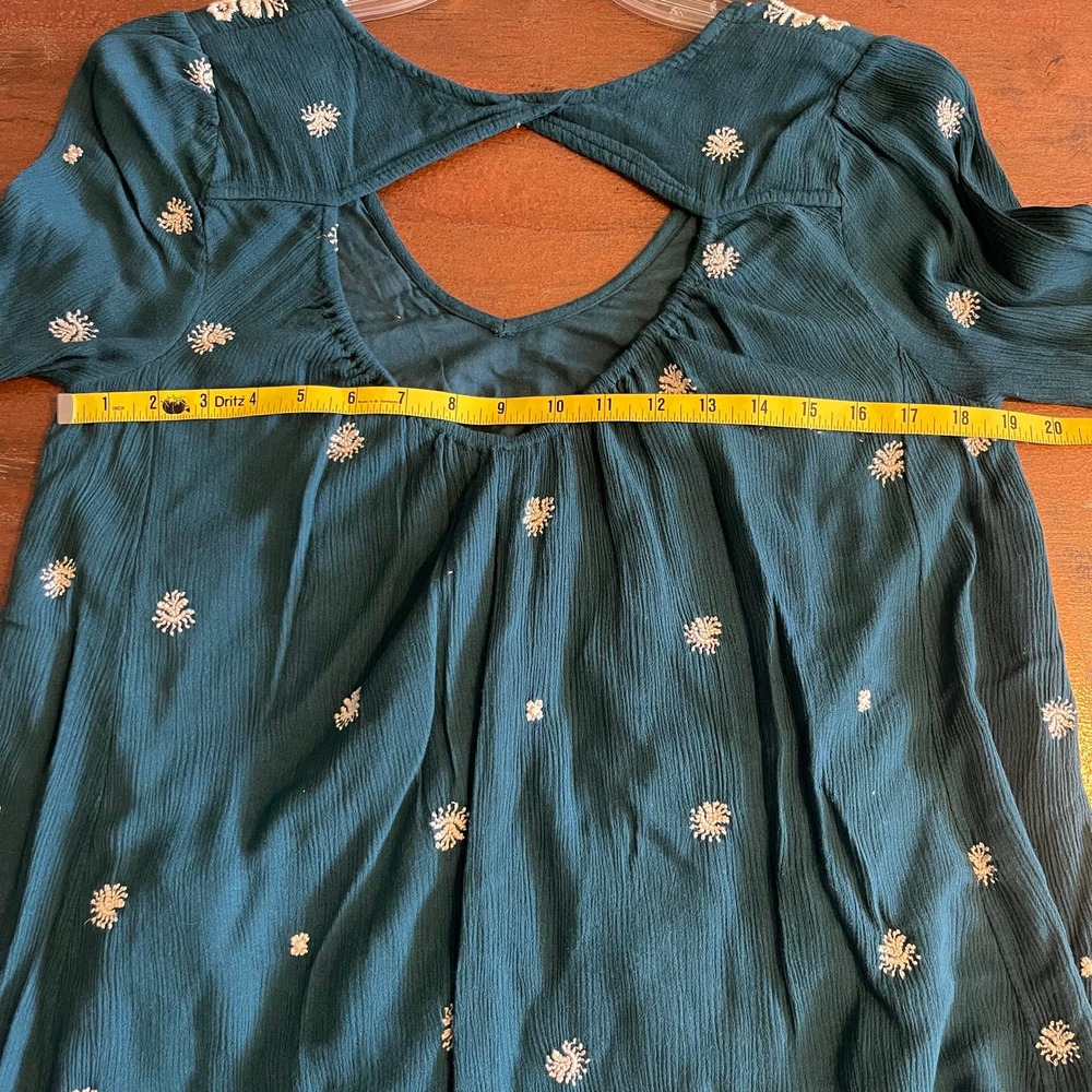 Free People Sweet Tennessee Embroidered Mini Swing Dress Size Small - Picture 6 of 7